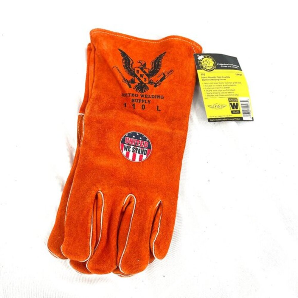 Black Stallion‎ REVCO orange united we stand welding supply gloves 110 L large
